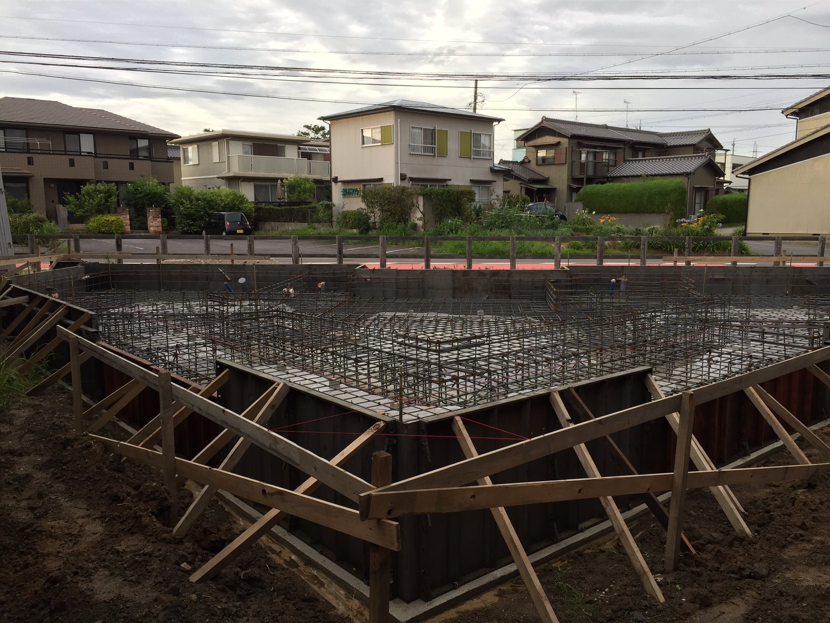 愛知県安城市「塔元の家」木造2階建　スキップフロア　配筋検査