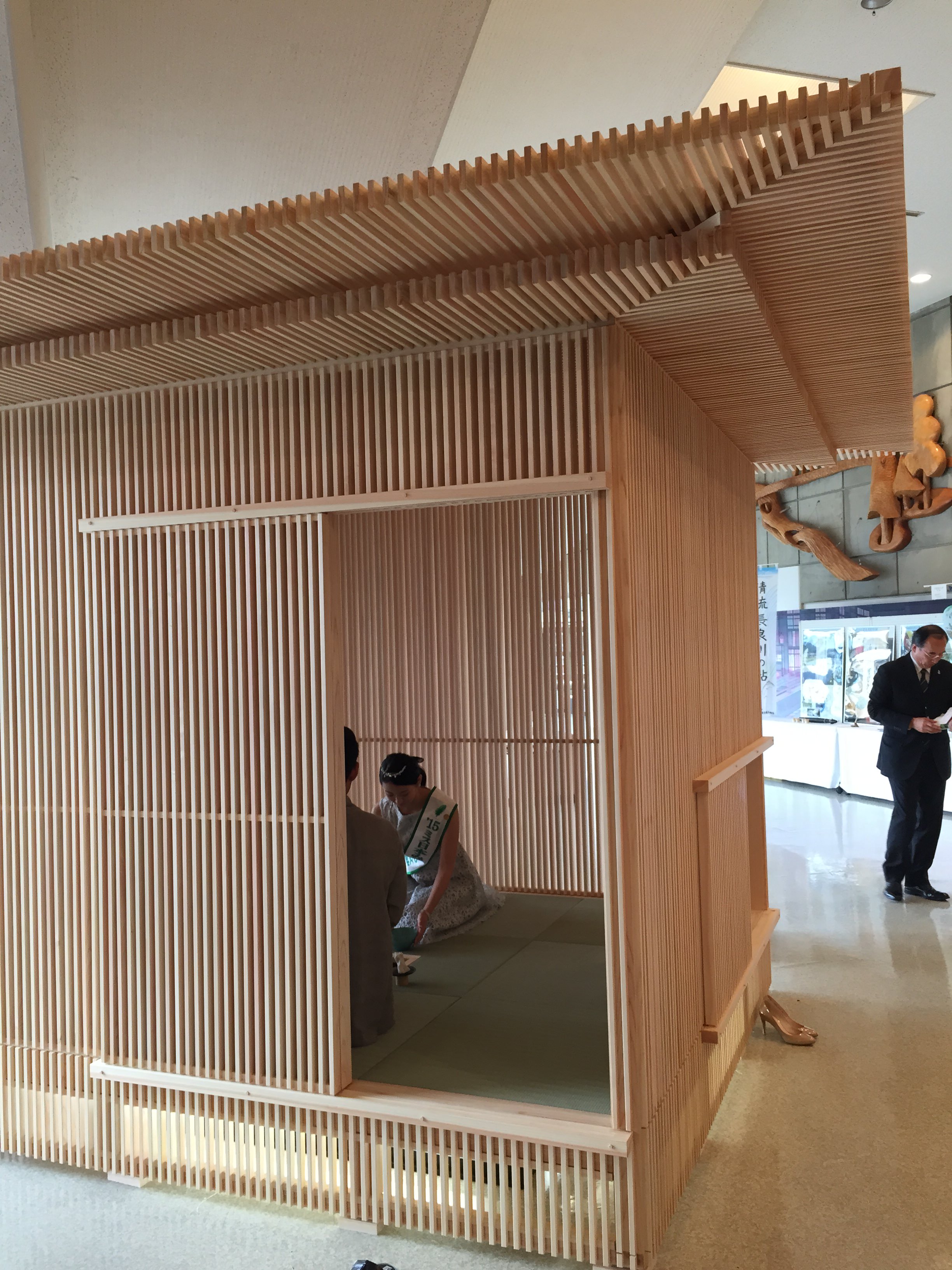 森の茶室/移動茶室が全国育樹祭（岐阜県）に展示されました