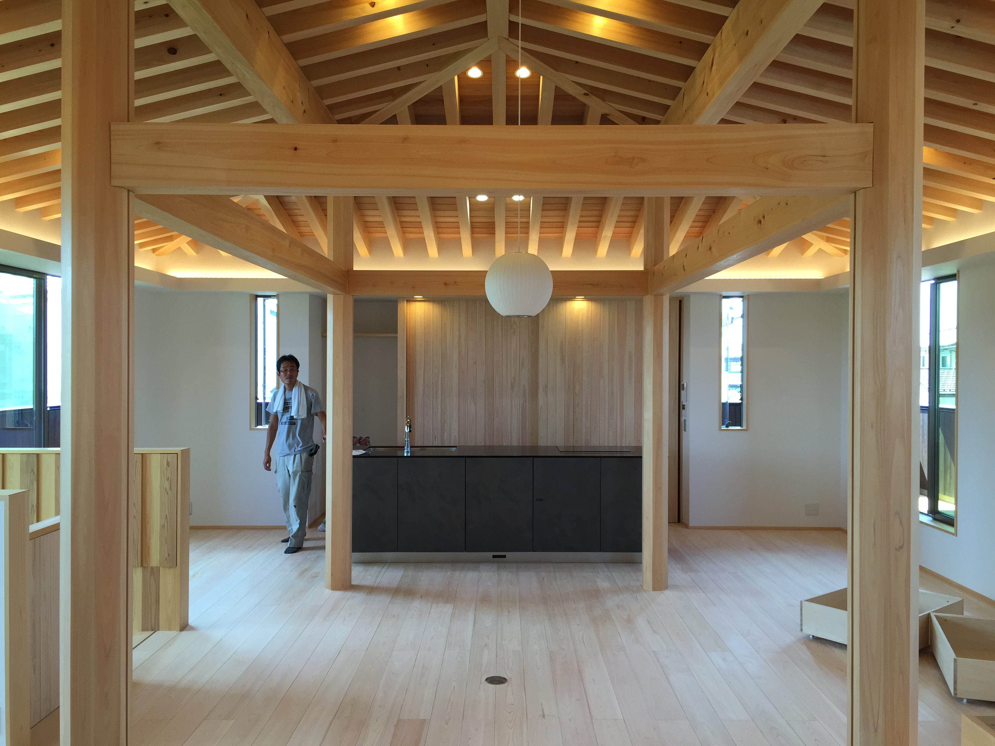 愛知県小牧市「桑原木材㈱モデルハウス」　国産材　木の家　打合せ
