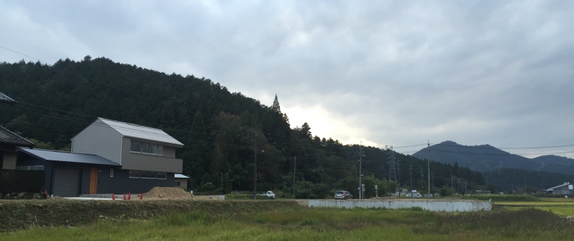 岐阜県山県市「梅原の家」木造２階建て　ガレージハウス　現場