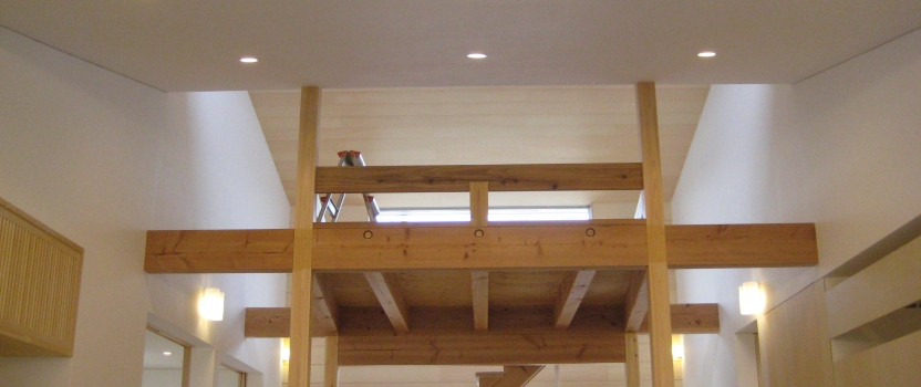 岐阜県羽島市「回光の家」木造住宅　平屋建+ロフト　オープンハウス