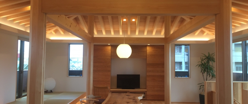 愛知県小牧市「桑原木材㈱モデルハウス」　国産材　木の家　プレオープン