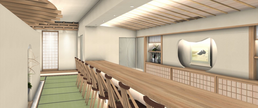 中国張家港　「日本料理店」　店舗　実施設計終了