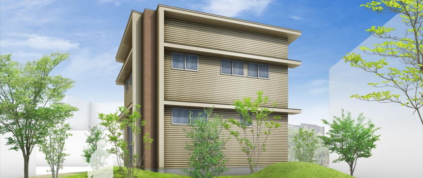 愛知県犬山市「つつじヶ丘の家」木造住宅2階建　2世帯　見積り